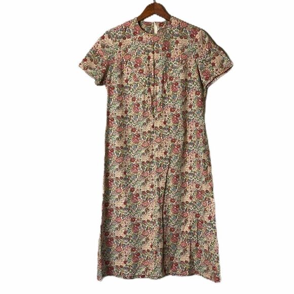 Vintage Handmade 1960’s China Floral Midi Dress - Picture 1 of 5